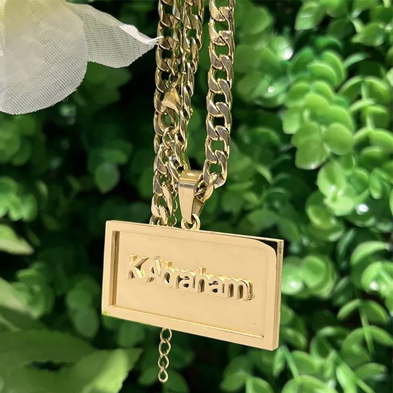 Name Necklace Custom - اسم مخصص الهيب هوب قلادة للرجال