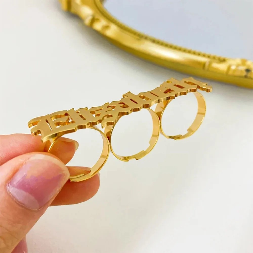 اسم مخصص خاتم المرأة المفصل كب - مراجعة Initial Ring Custom وسعره