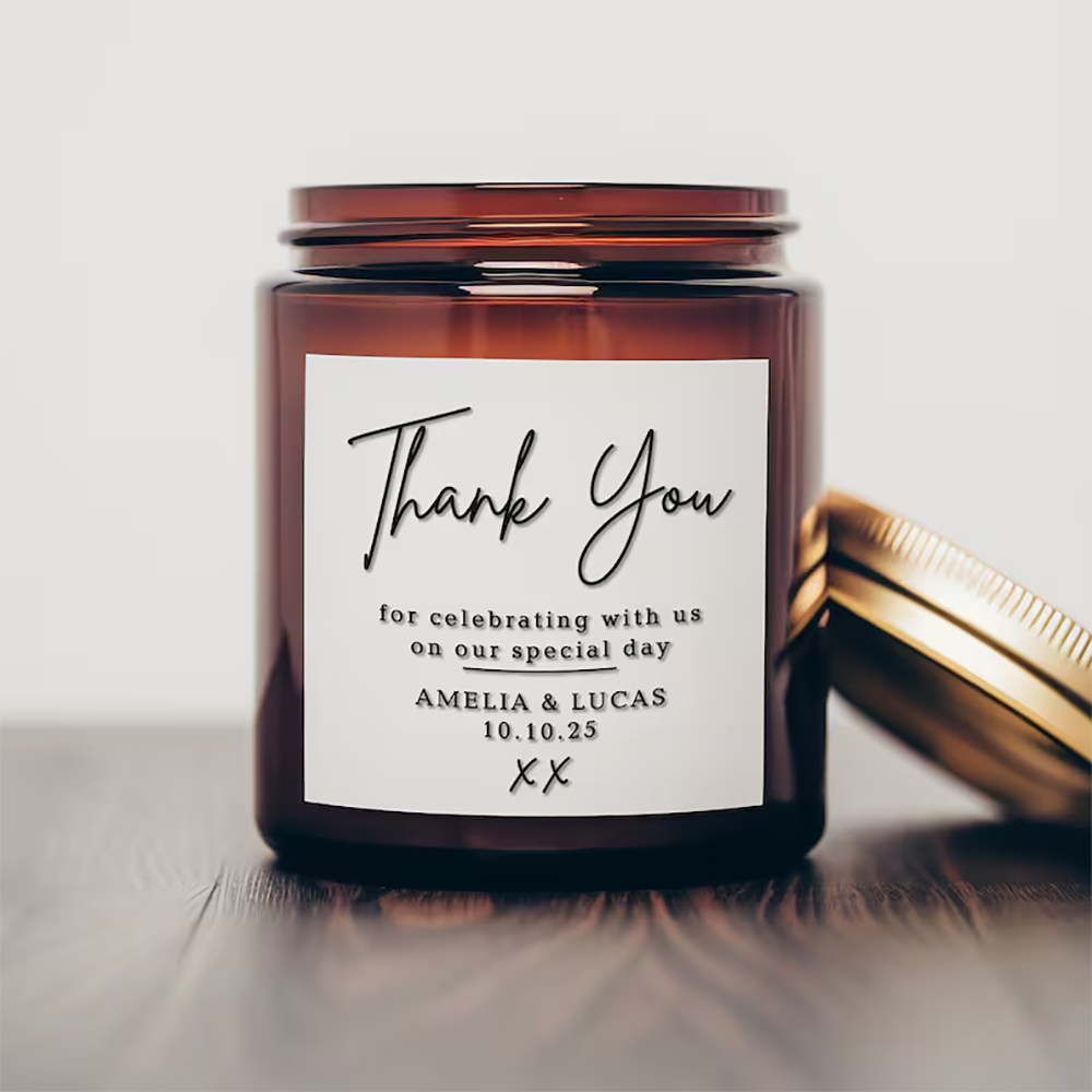 شخصية مربع ملصق النبيذ أو ملصق - مراجعة Personalised Candle Label وسعره