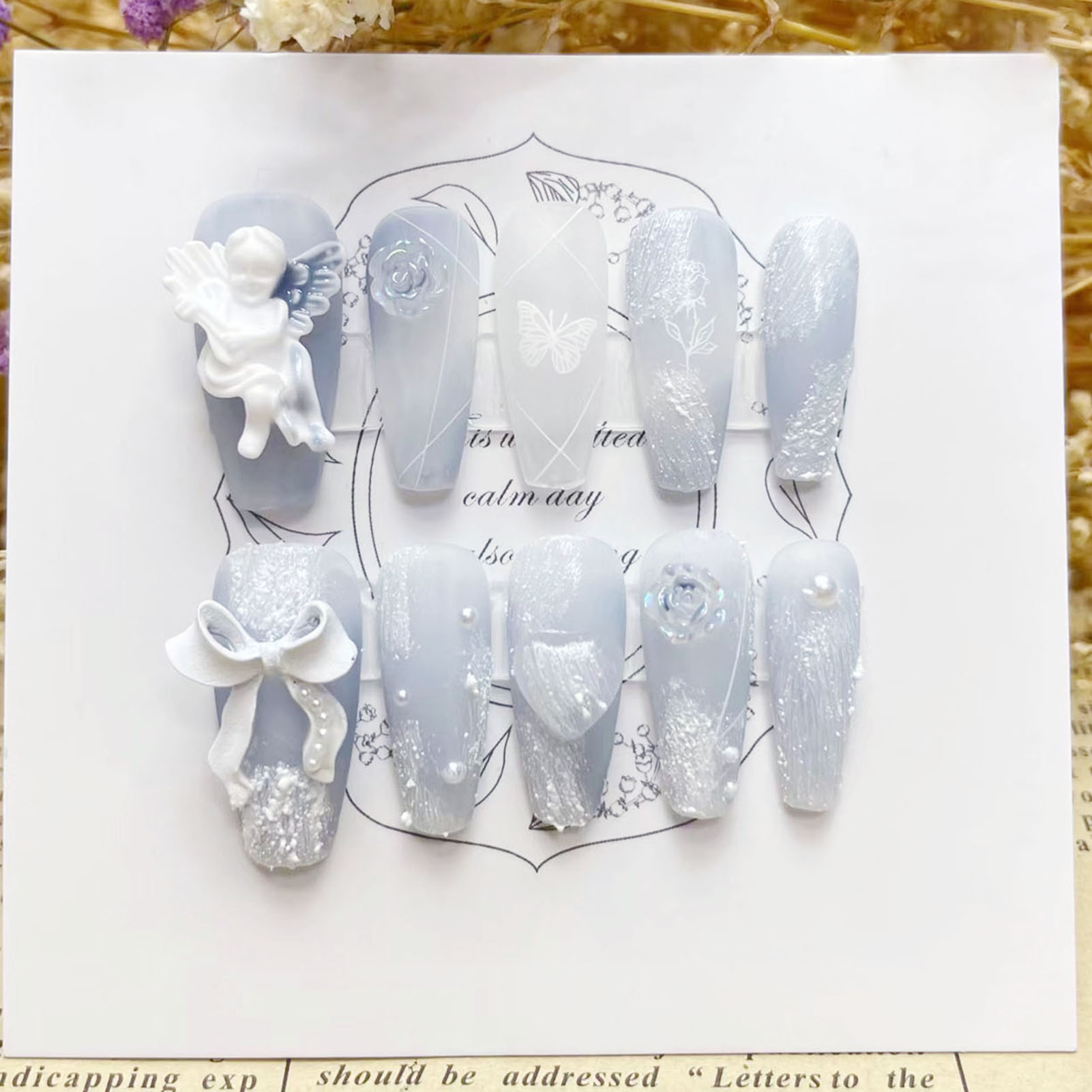 ثلاثية الأبعاد الجص الملاك الأ - مراجعة Pressed Flower Art وسعره