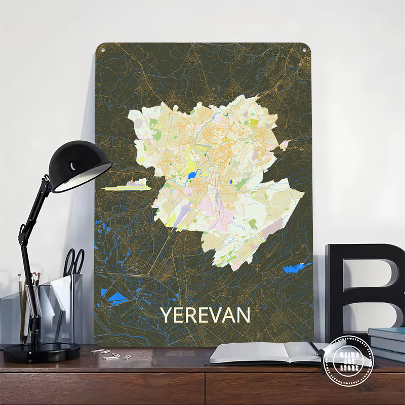 لوحة معدنية مخصصة لخريطة مدينة - مراجعة Custom Map Poster وسعره