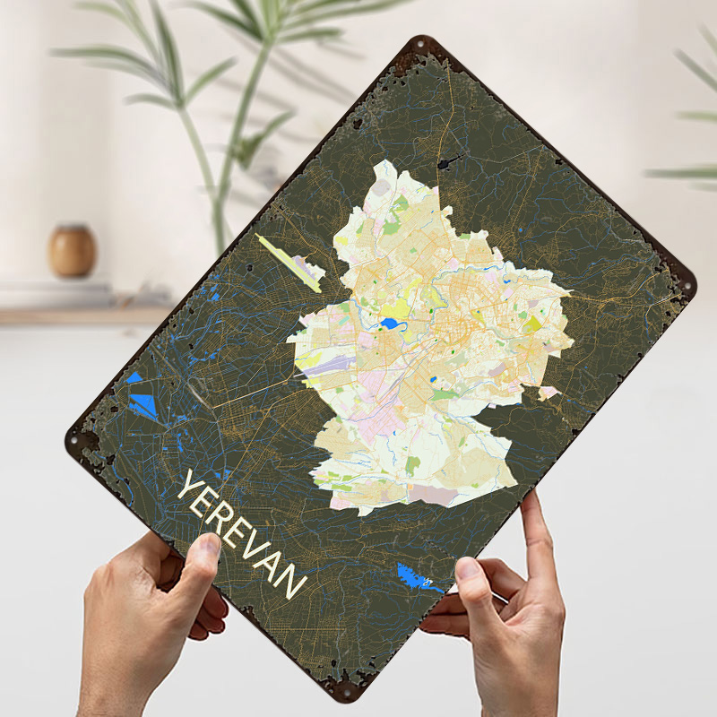لوحة معدنية مخصصة لخريطة مدينة - مراجعة Custom Map Poster وسعره