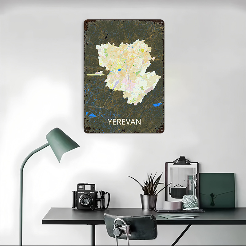 لوحة معدنية مخصصة لخريطة مدينة - مراجعة Custom Map Poster وسعره