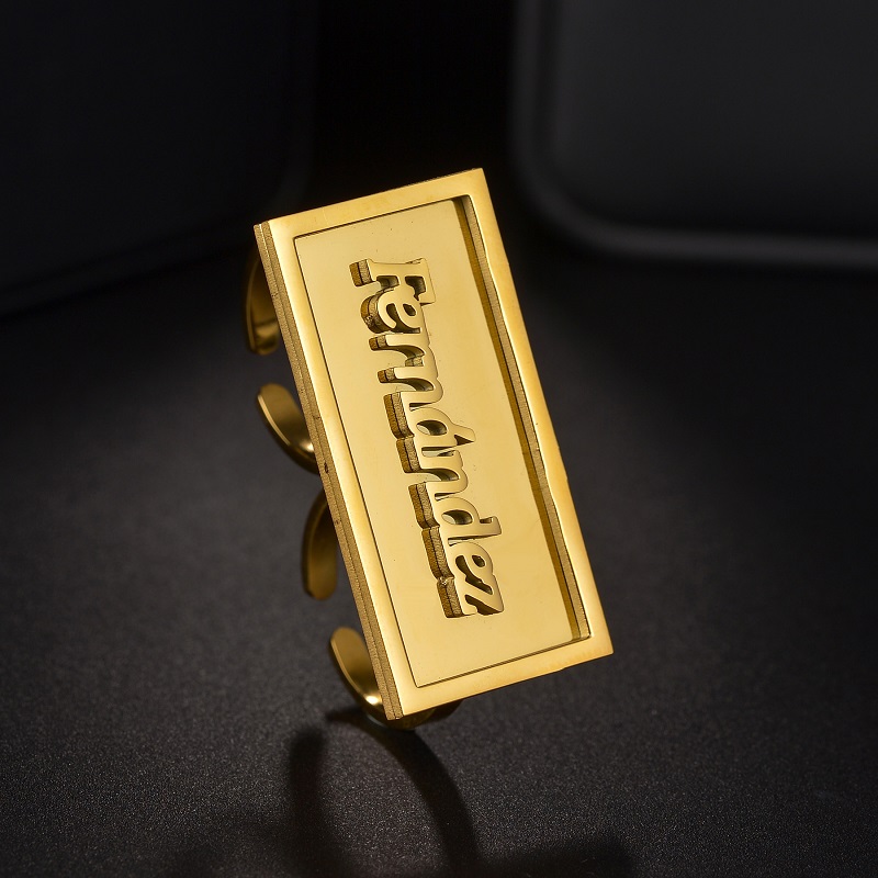 أزياء مخصص اسم خواتم الفولاذ ا - مراجعة Initial Ring Custom وسعره
