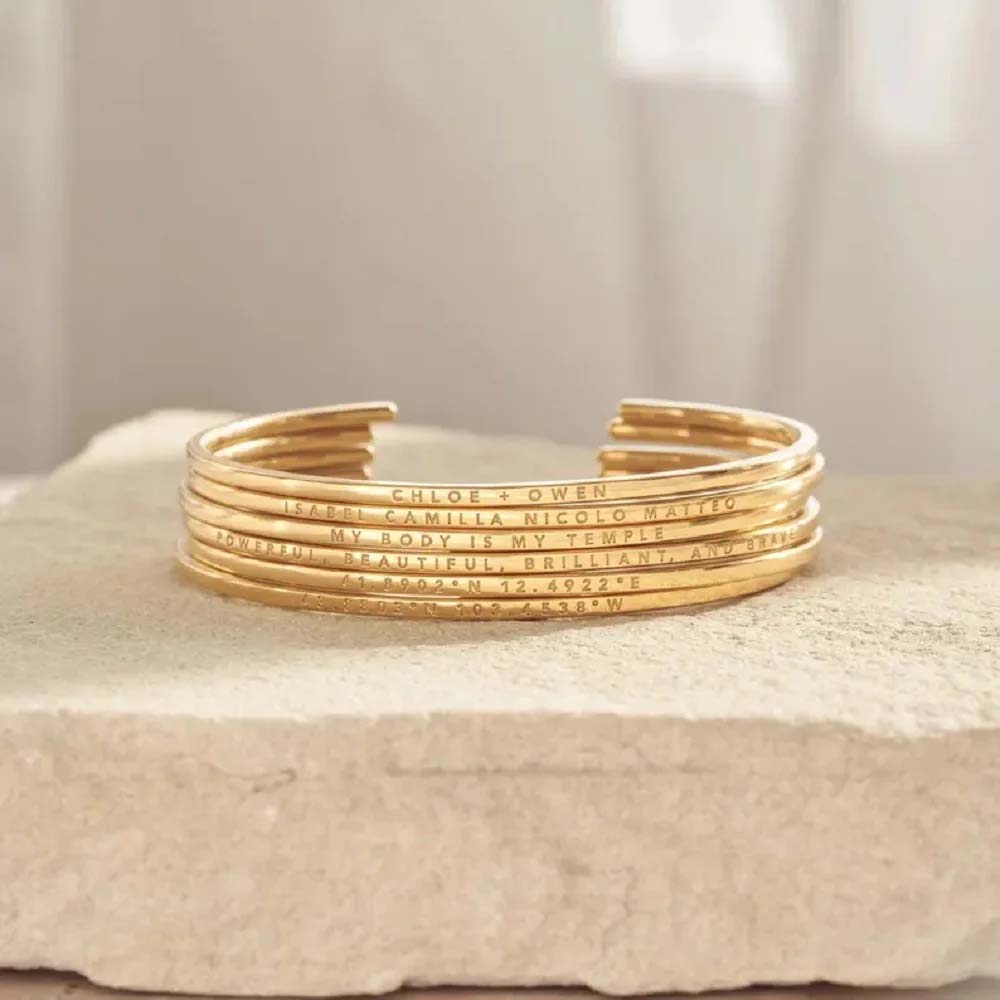 زوجين نقش اسم النص مخصص الإسور - مراجعة Coordinates Bracelet وسعره