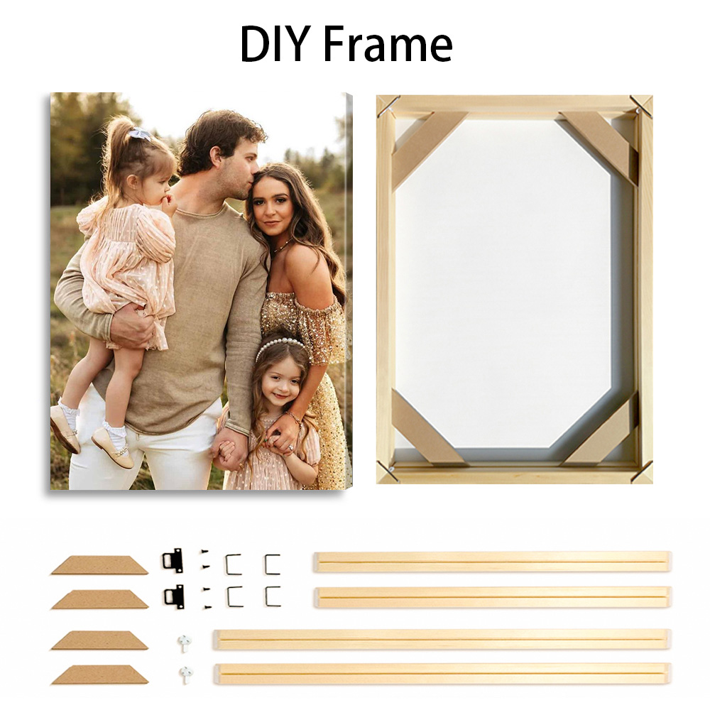 لوحة قماشية مخصصة بصورة شخصية، - مراجعة Engraved Wood Frame وسعره